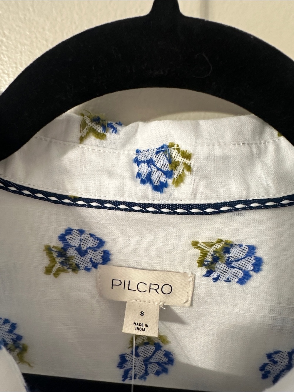Pilcro by Anthropologie The Aly Puff-Sleeve Button Down Blouse Top NWT Sz Small - Picture 9 of 12